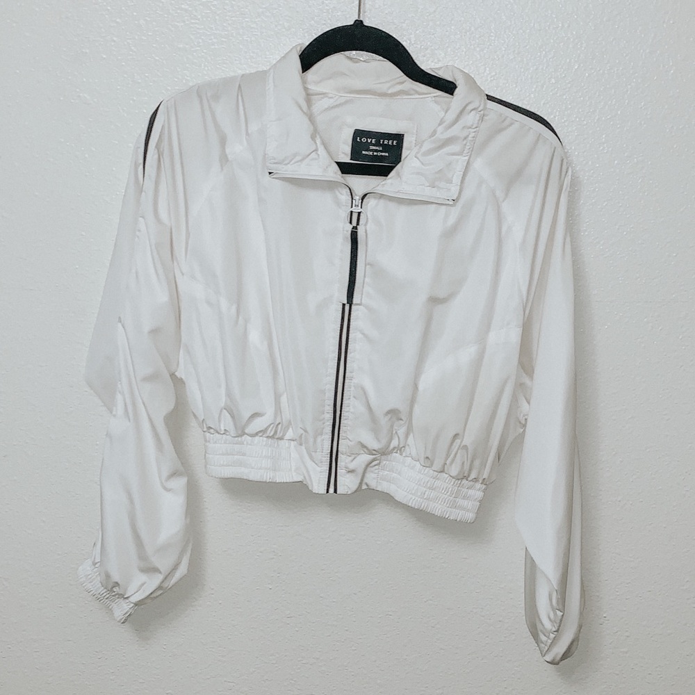 Cropped rain jacket